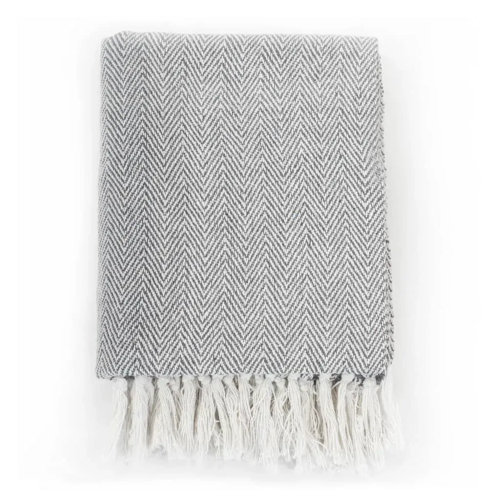 Throw Cotton Herringbone Price