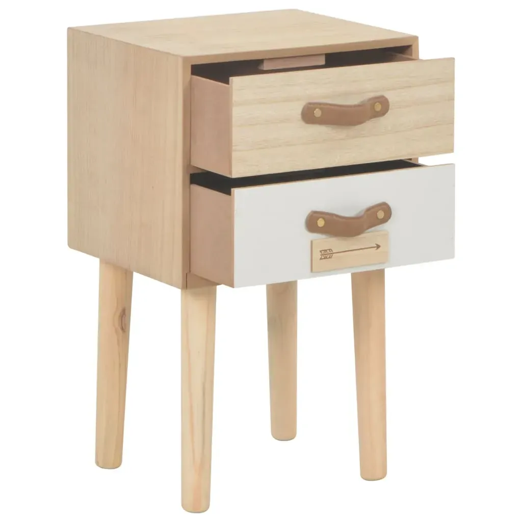 Westall Bedside Cabinet with 2 Drawers Solid Pinewood Price