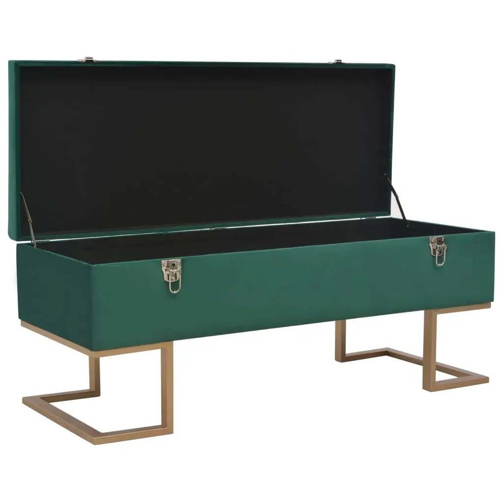 Bench with Storage Compartment 105 cm Velvet Price