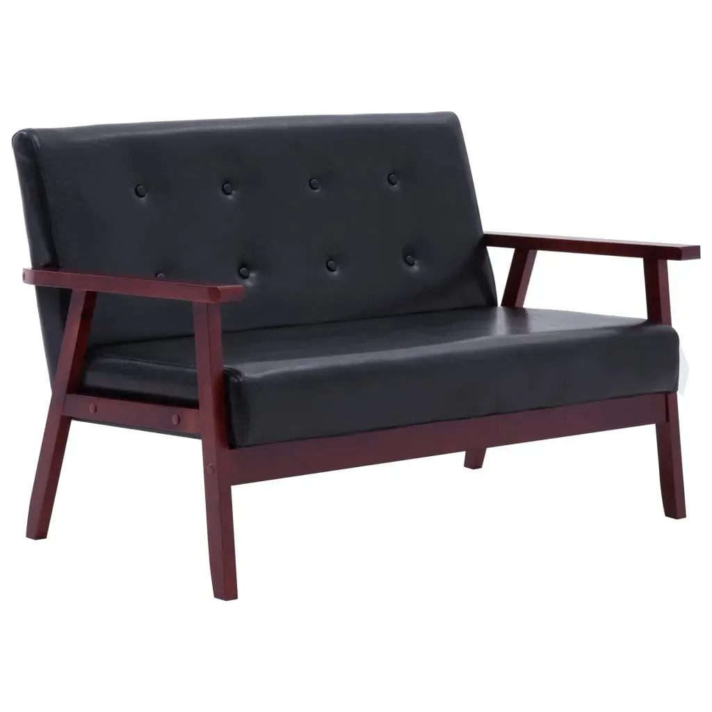 Truro Sofa Black Faux Leather Price