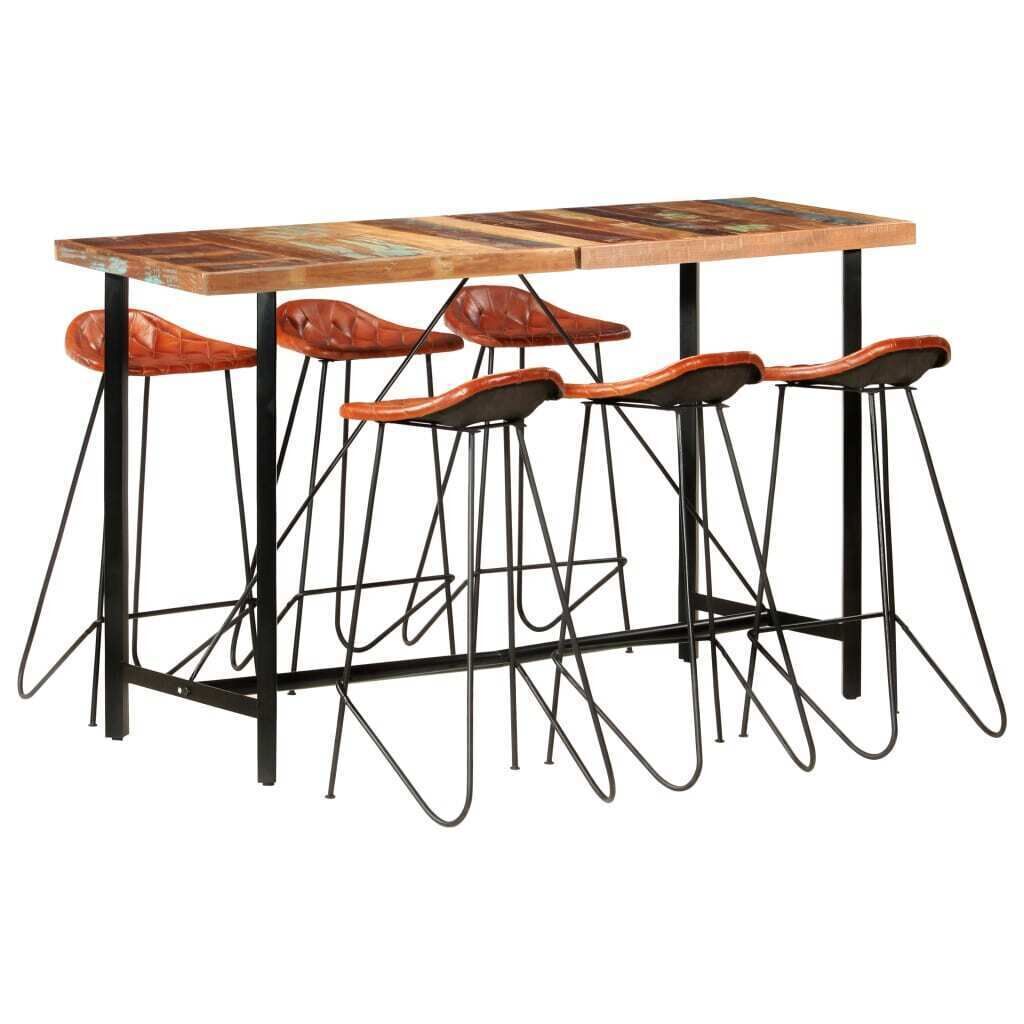 7 Piece Bar Set Real Leather Price