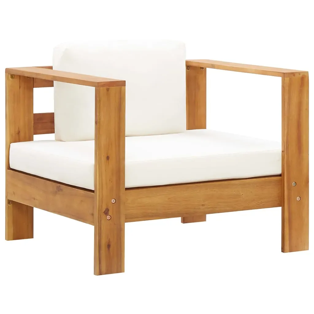 Garden Lounge Set with Cushions Solid Acacia Wood Price