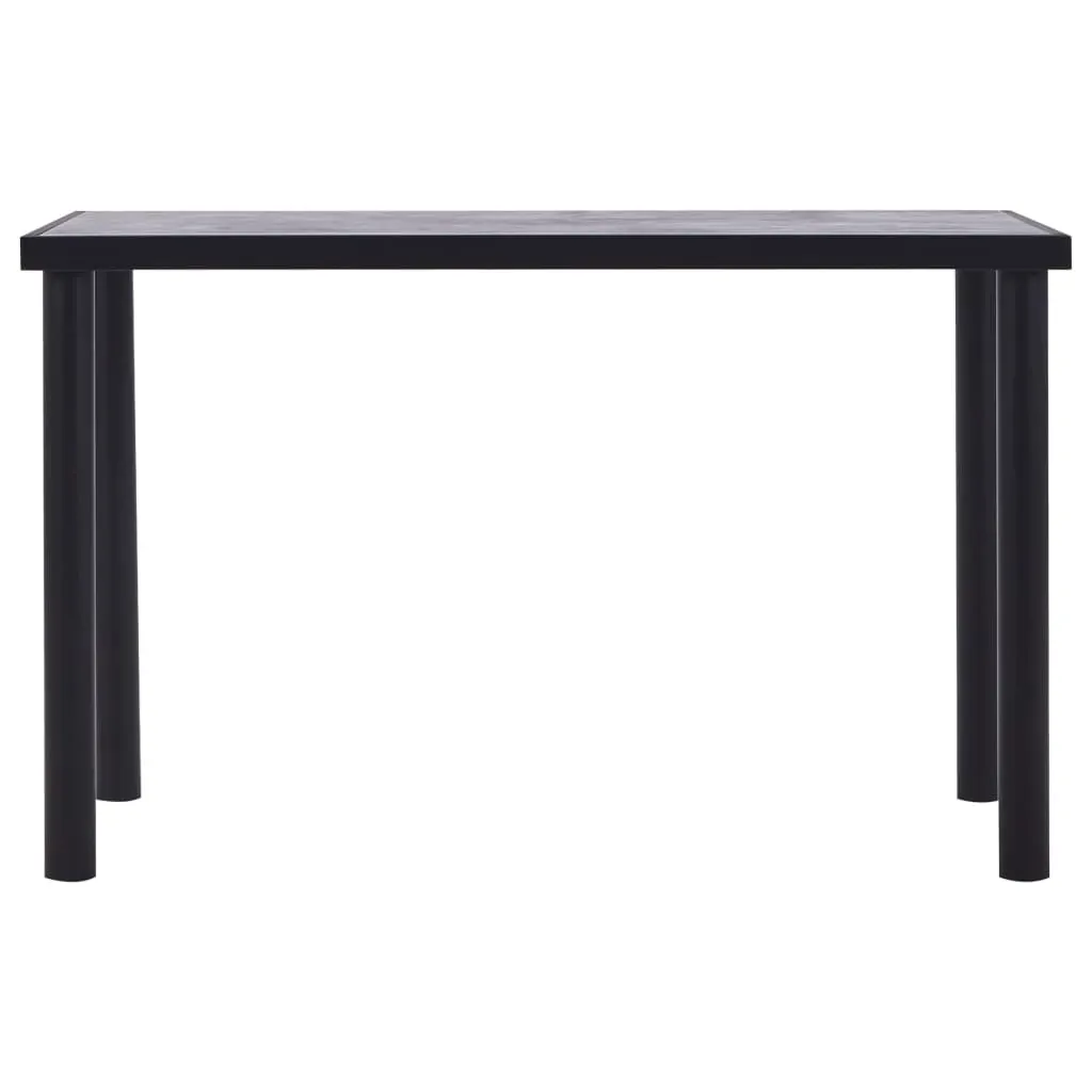 Dining Table Black and Concrete Grey MDF Price