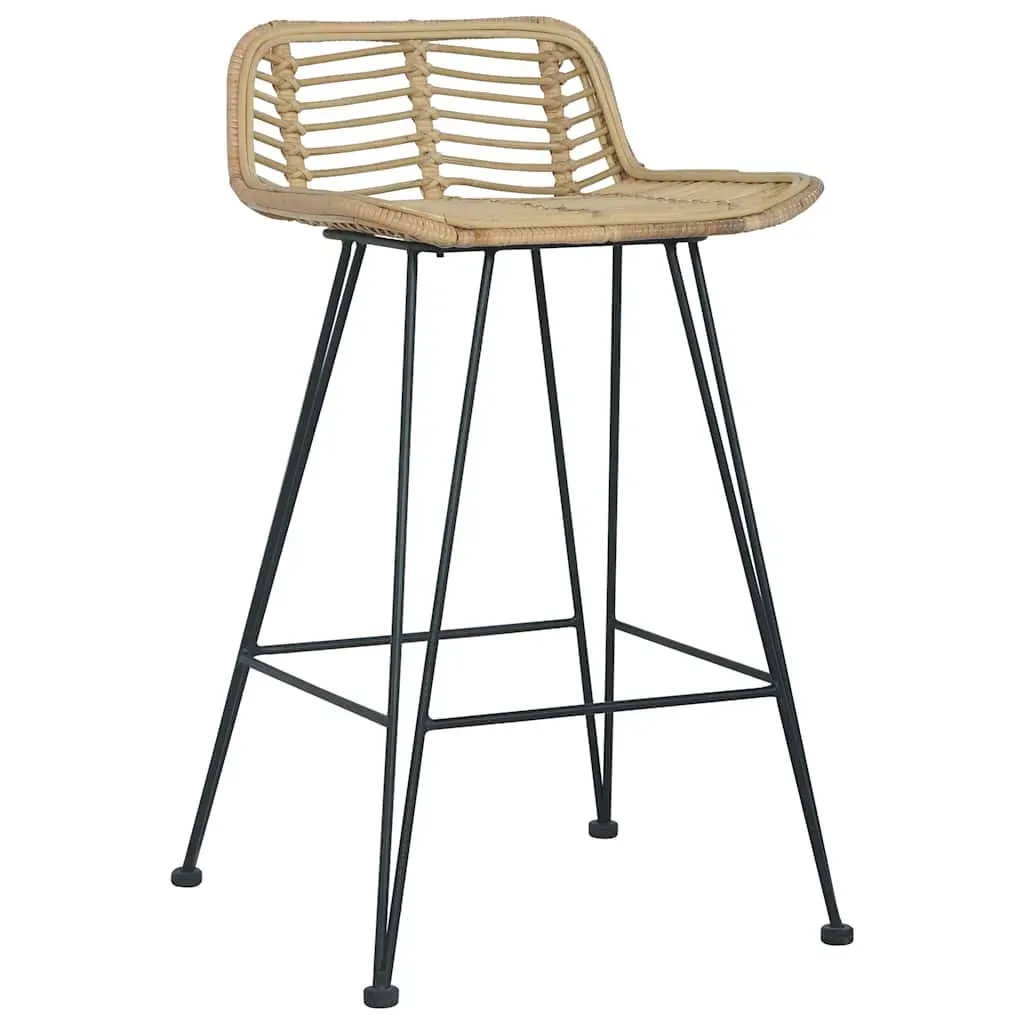Bar Chairs 2 pcs Natural Rattan Price