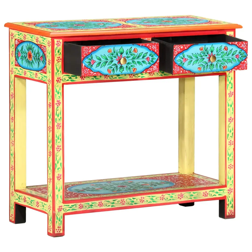 Hand Painted Console Table 80x35x75 cm Solid Mango Wood Price