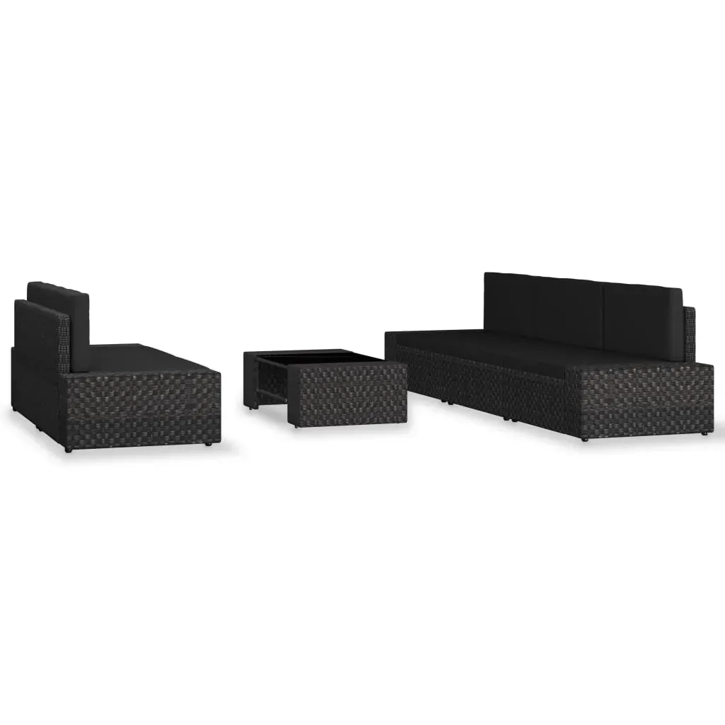 6 Piece Garden Lounge Set Poly Rattan Price