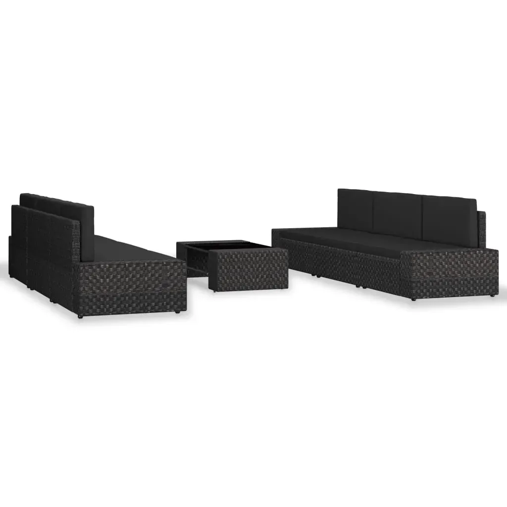 7 Piece Garden Lounge Set Poly Rattan Price