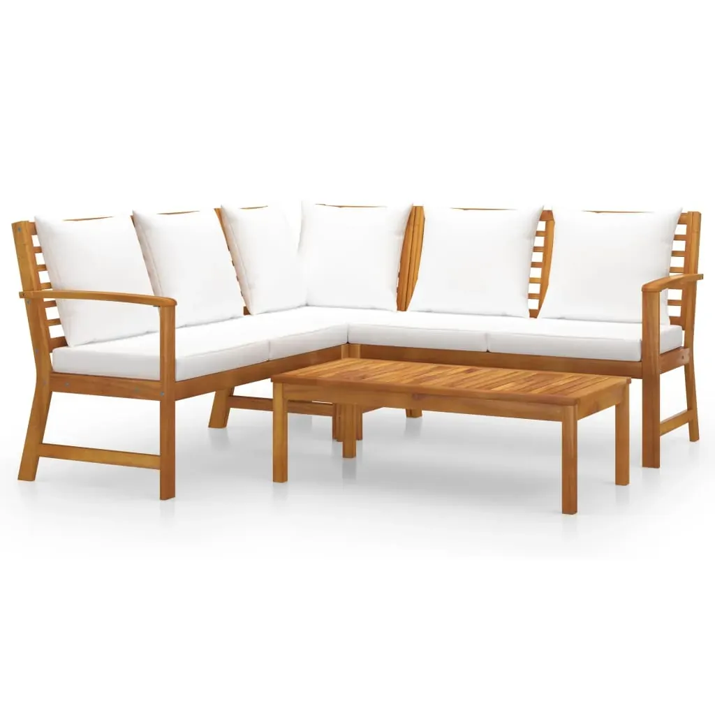 Garden Lounge Set with Cushion Solid Acacia Wood Price