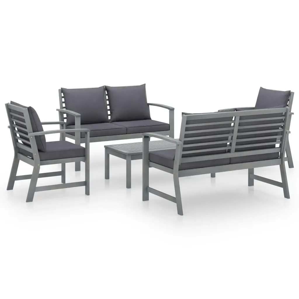 Garden Lounge Set with Cushion Solid Acacia Wood Price