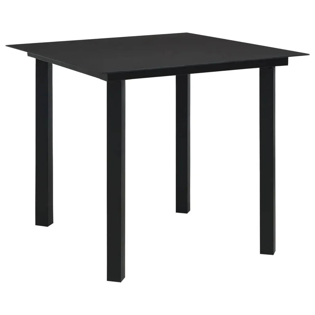 Outdoor Dining Set PVC Rattan Black Price
