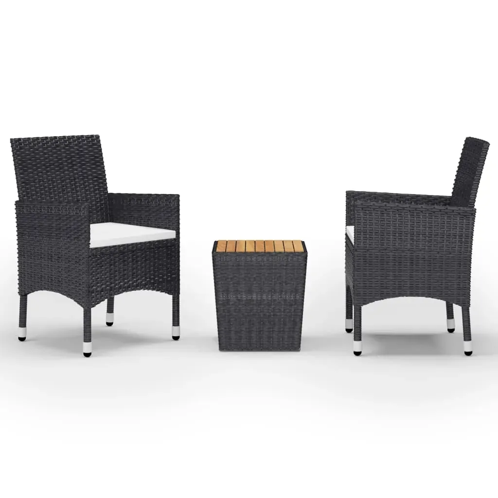 Bistro Set Poly Rattan and Acacia Wood Price