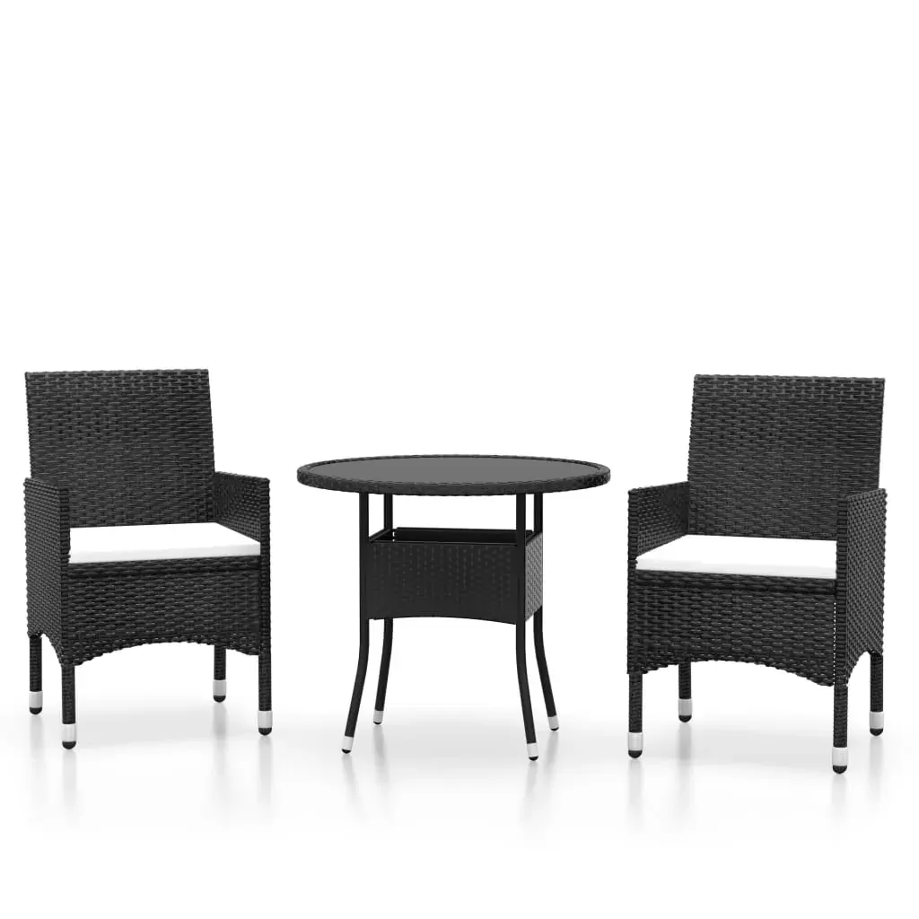 3 Piece Garden Dining Set Poly Rattan Price