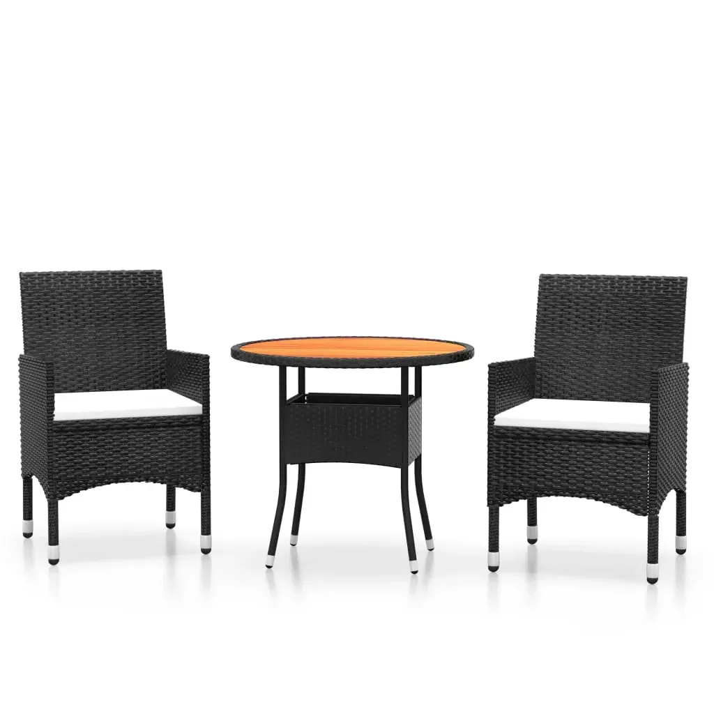 3 Piece Garden Dining Set Poly Rattan Price