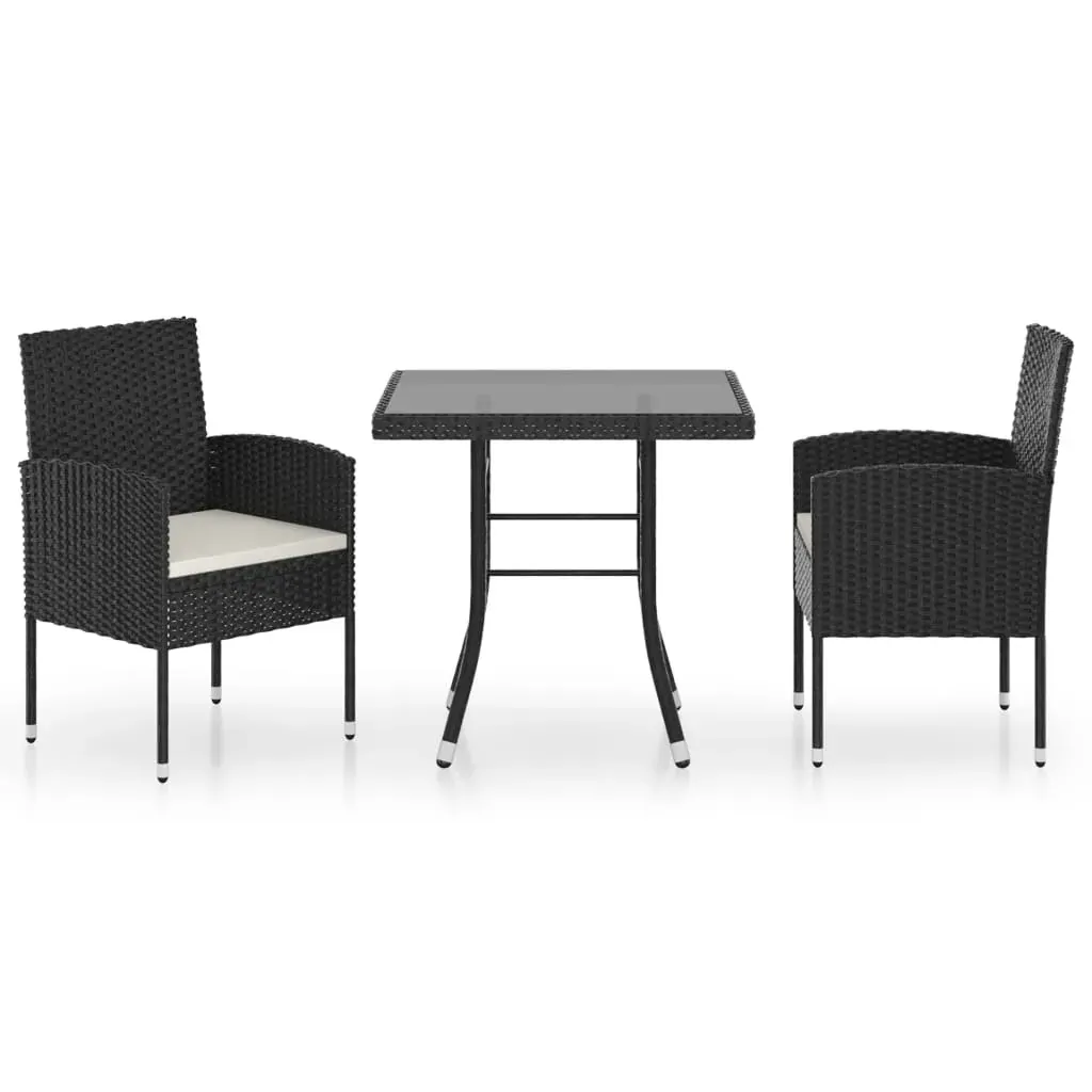 3 Piece Garden Dining Set Poly Rattan Price