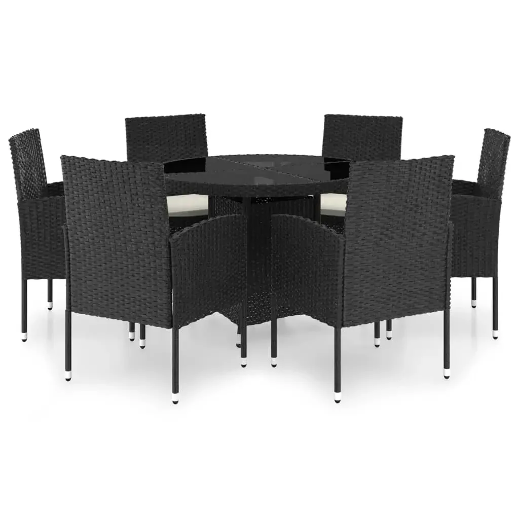7 Piece Garden Dining Set Poly Rattan Price