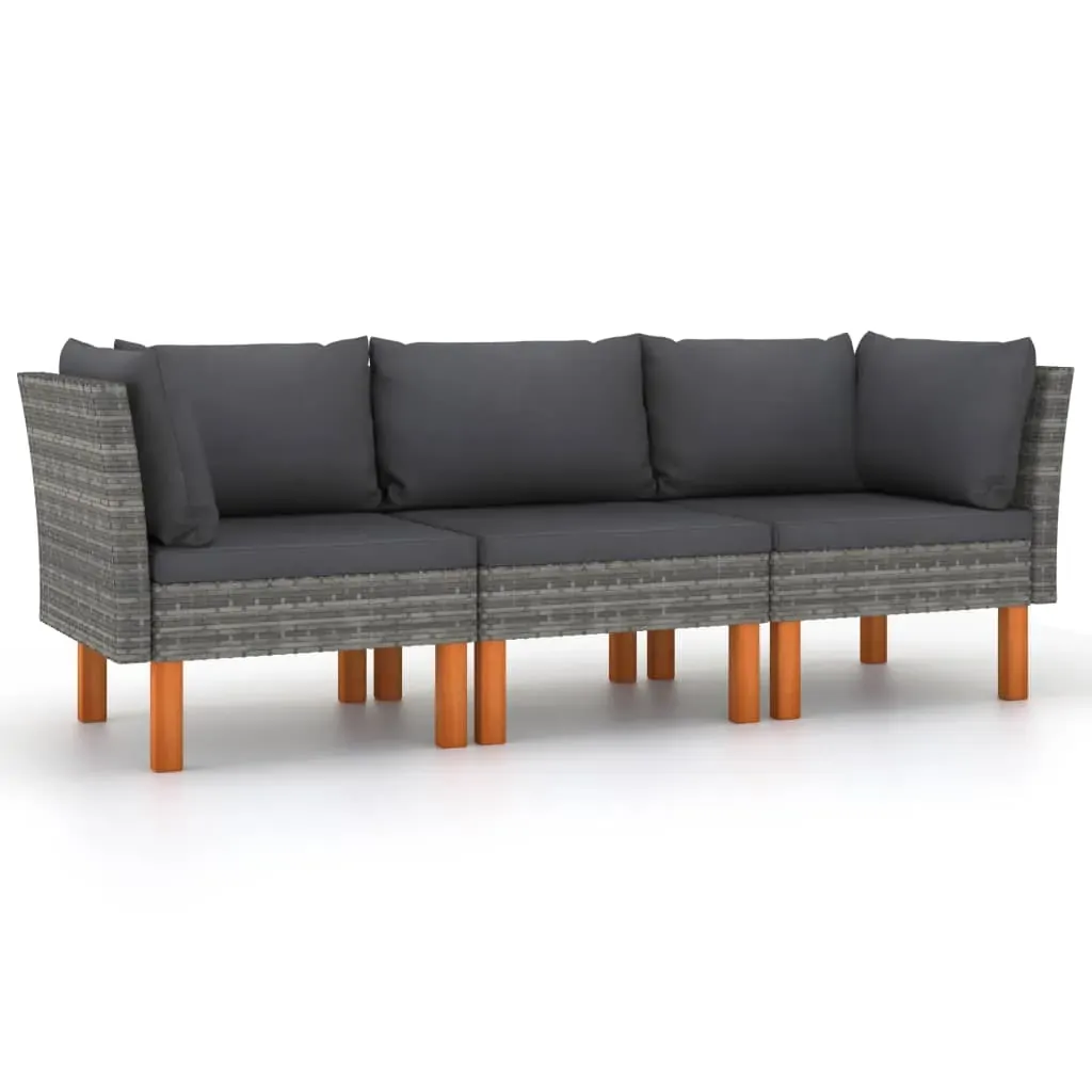 Garden Sofa with Cushions Poly Rattan Price