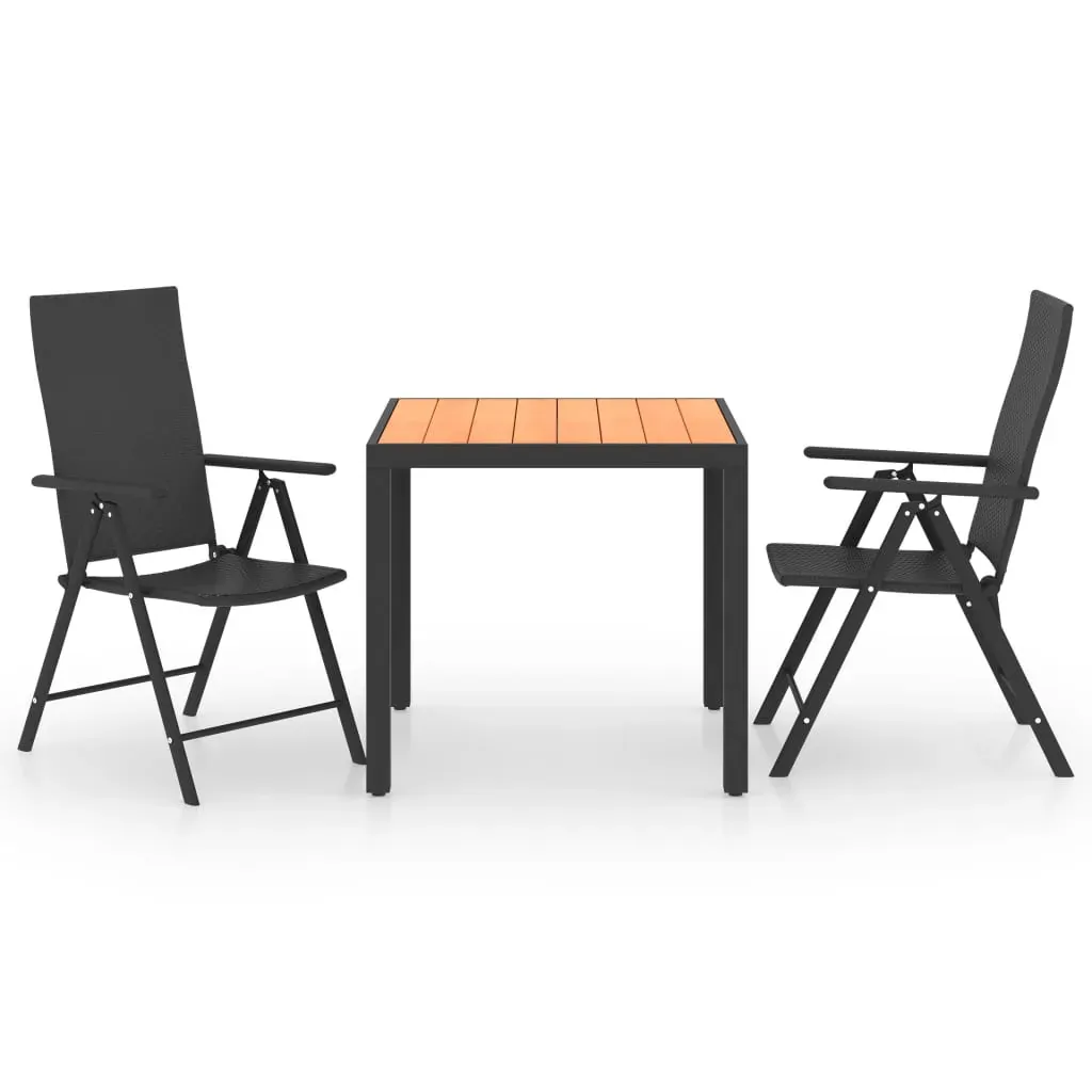Garden Dining Set Black and Brown Price