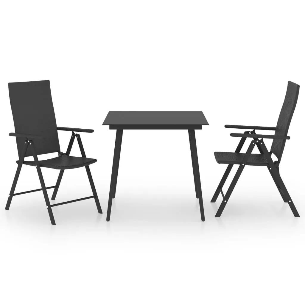 Garden Dining Set Black Price