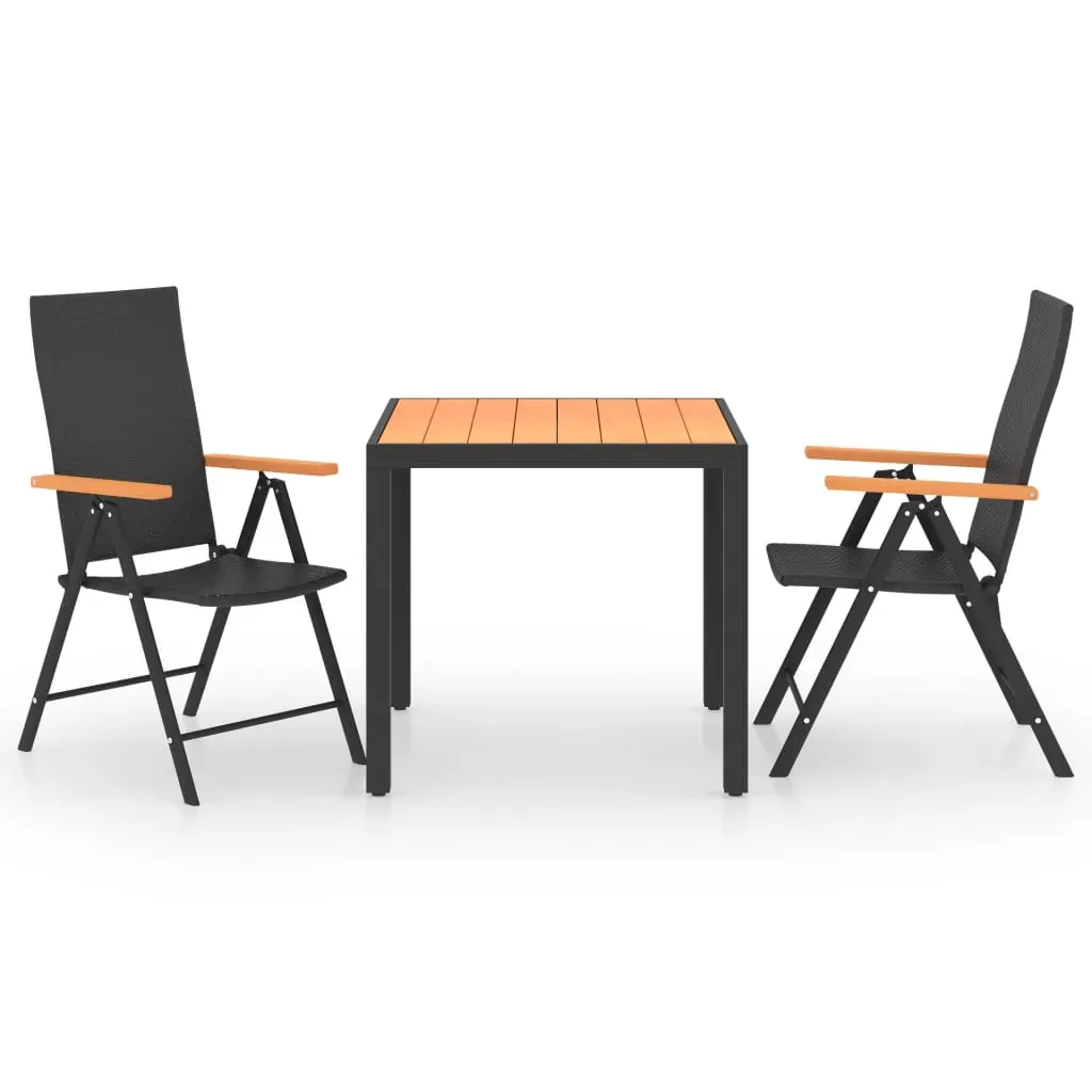 Garden Dining Set Black and Brown Price