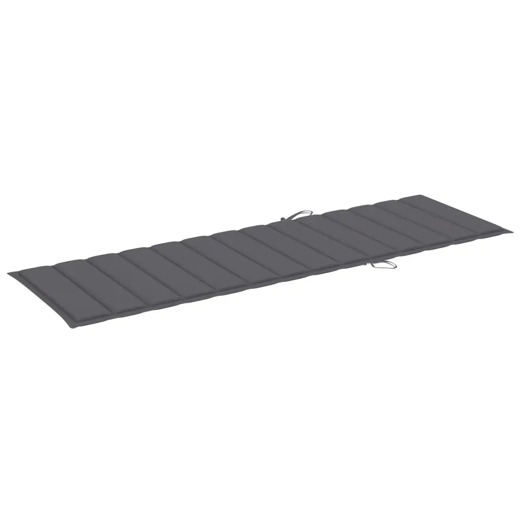 Garden Sun Lounger with Cushion Solid Acacia Wood Price