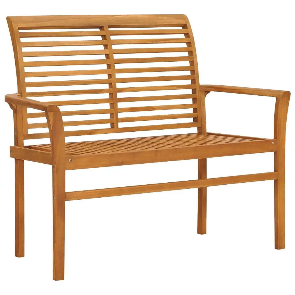Garden Bench with Cushion 112 cm Solid Teak Wood Price