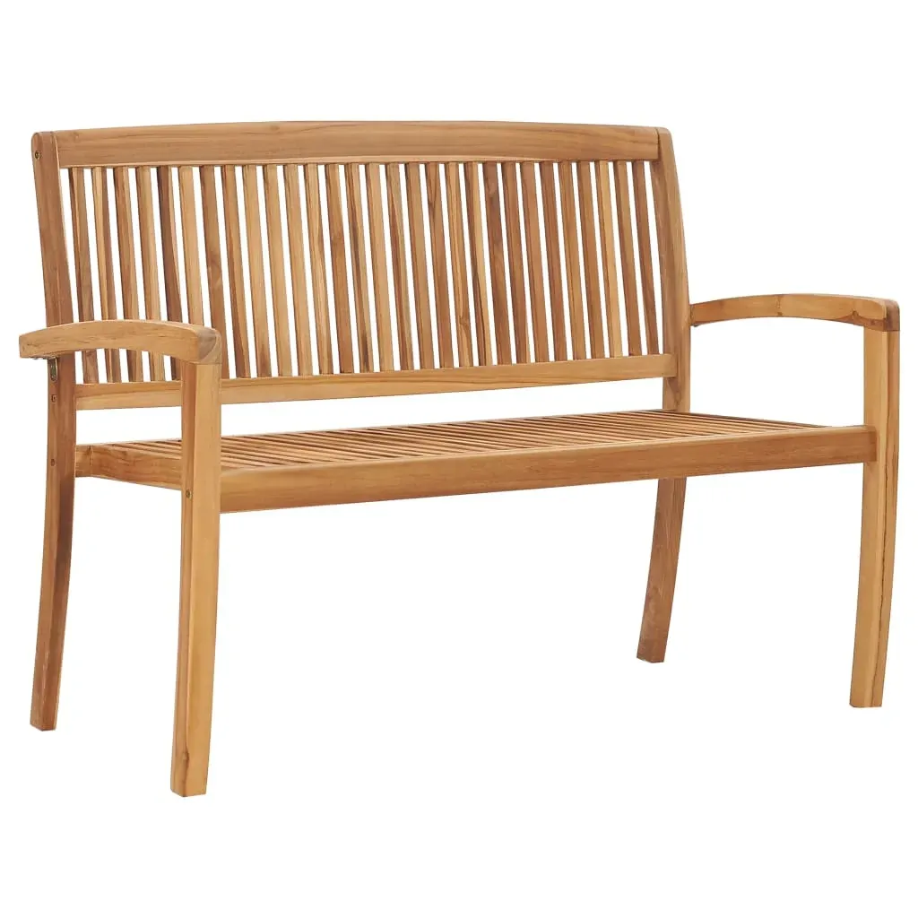 Stacking Garden Bench with Cushion Solid Teak Wood Price