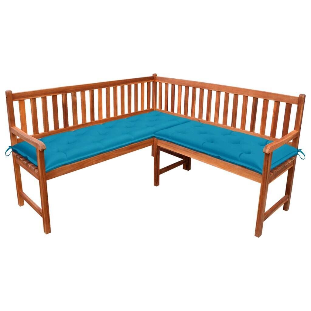 Garden Corner Bench with Cushions Solid Acacia Wood Price