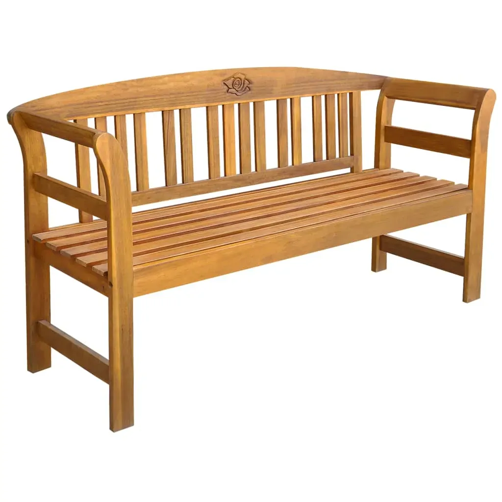 Garden Bench with Cushion Solid Acacia Wood Price