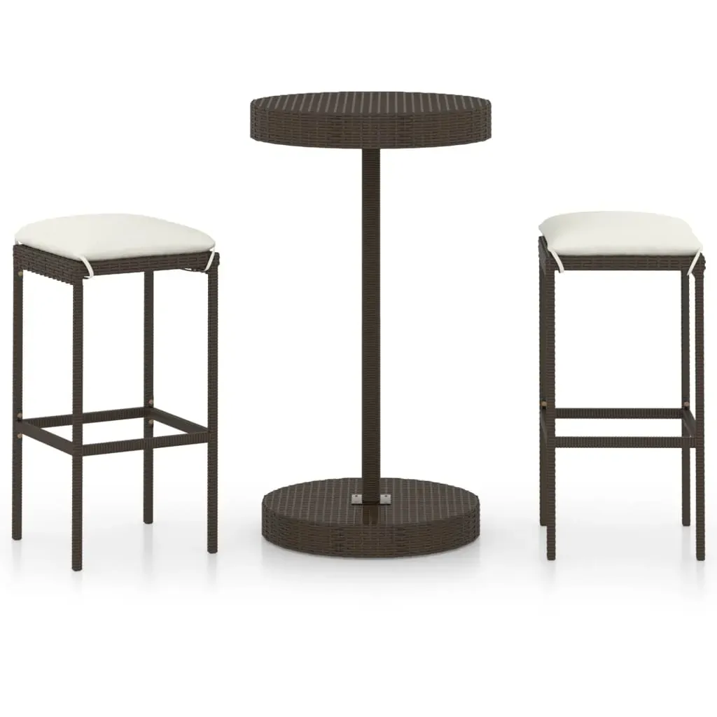 Garden Bar Set with Cushions Poly Rattan Price
