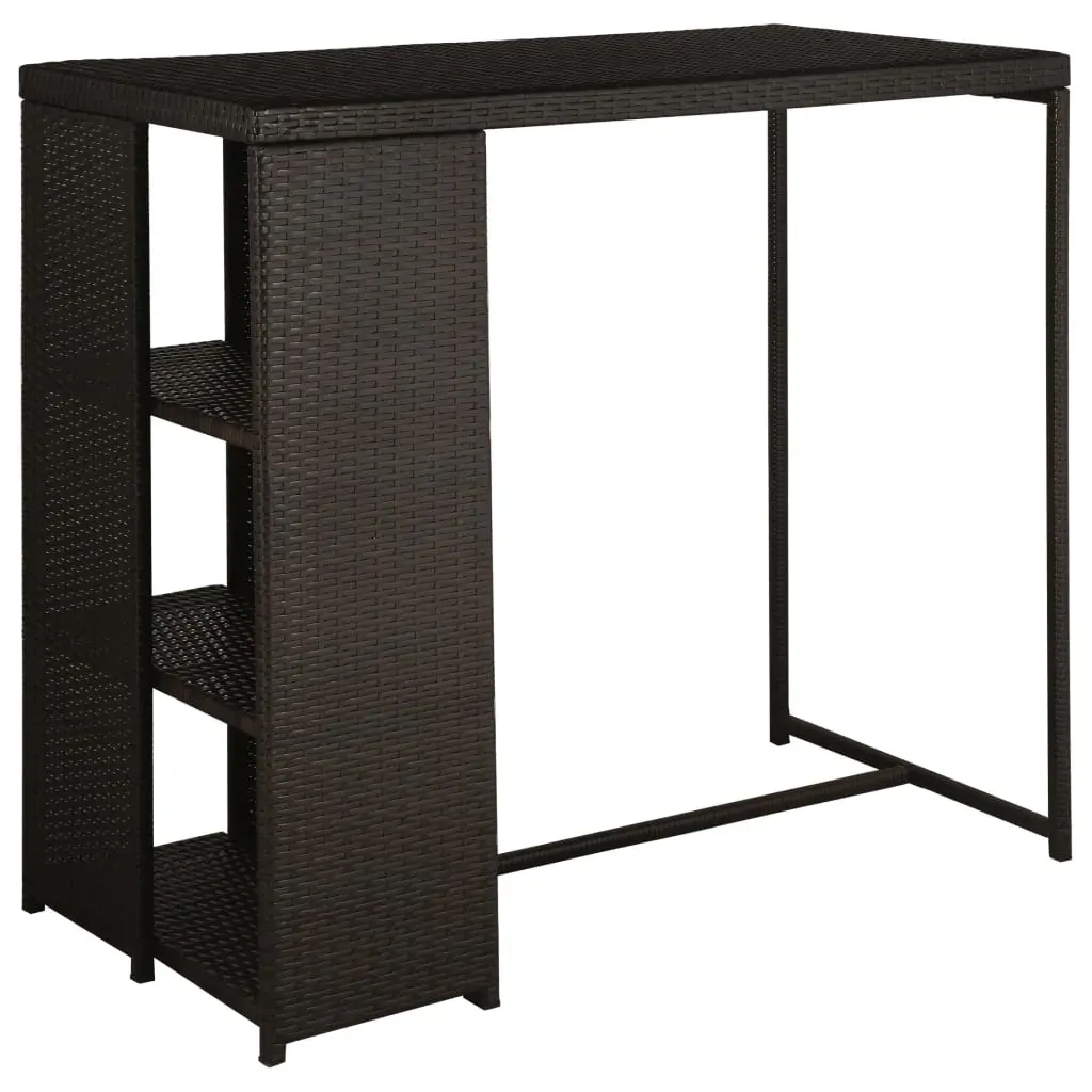 5 Piece Garden Bar Set with Cushions Poly Rattan Price