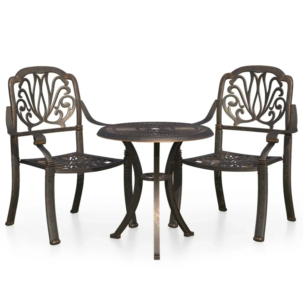 3 Piece Bistro Set Cast Aluminium Price
