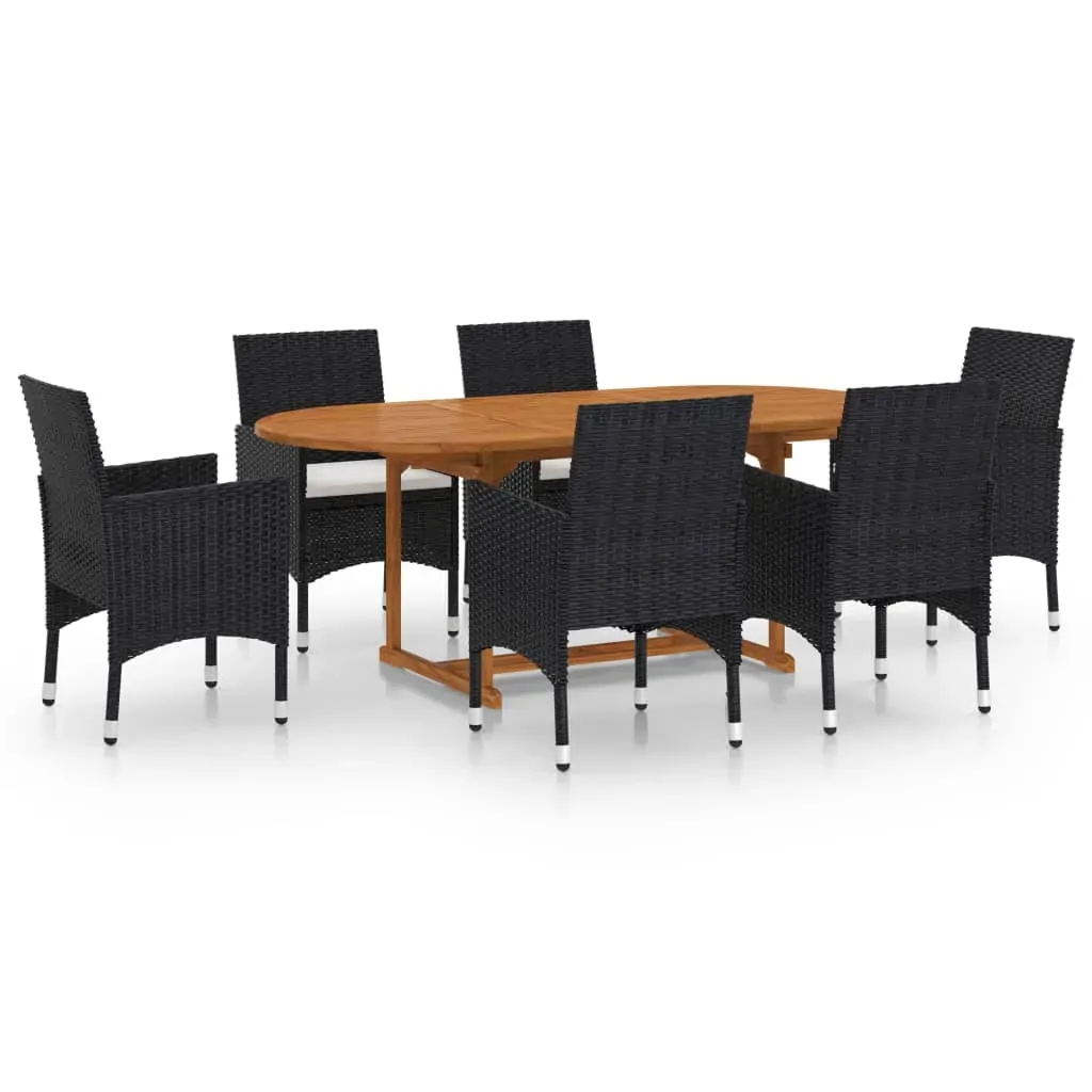 7 Piece Garden Dining Set Poly Rattan Price