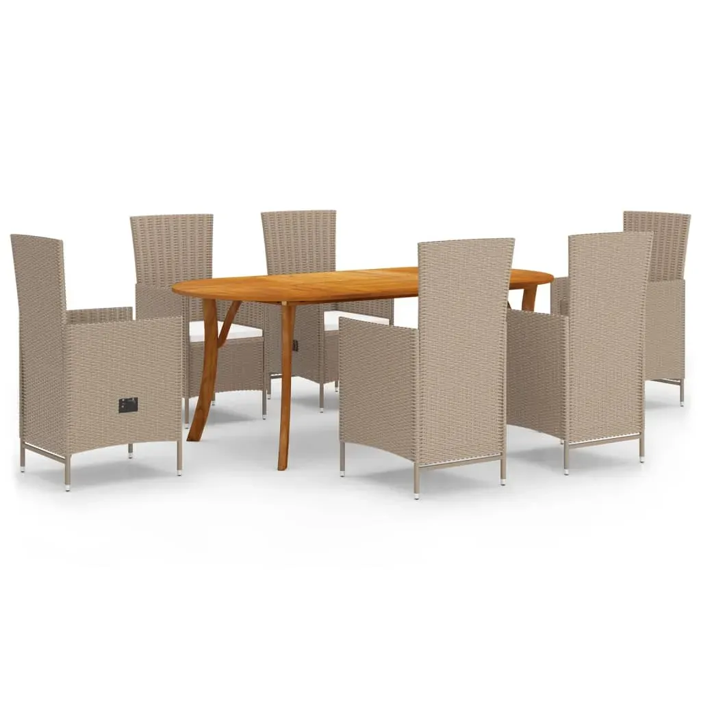 Garden Dining Set Beige Price
