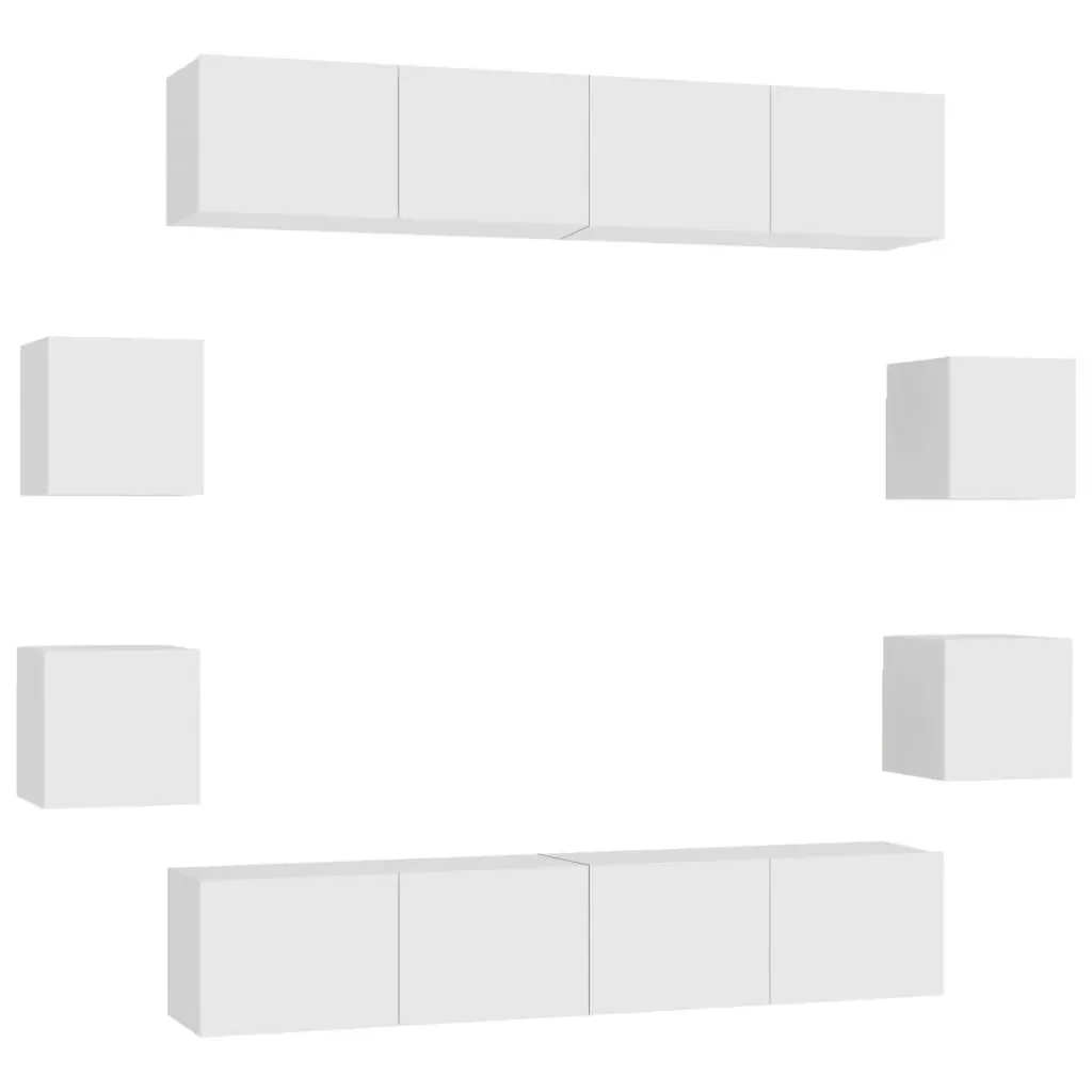 Adams 8 Piece TV Cabinet Set Engineered Wood Price