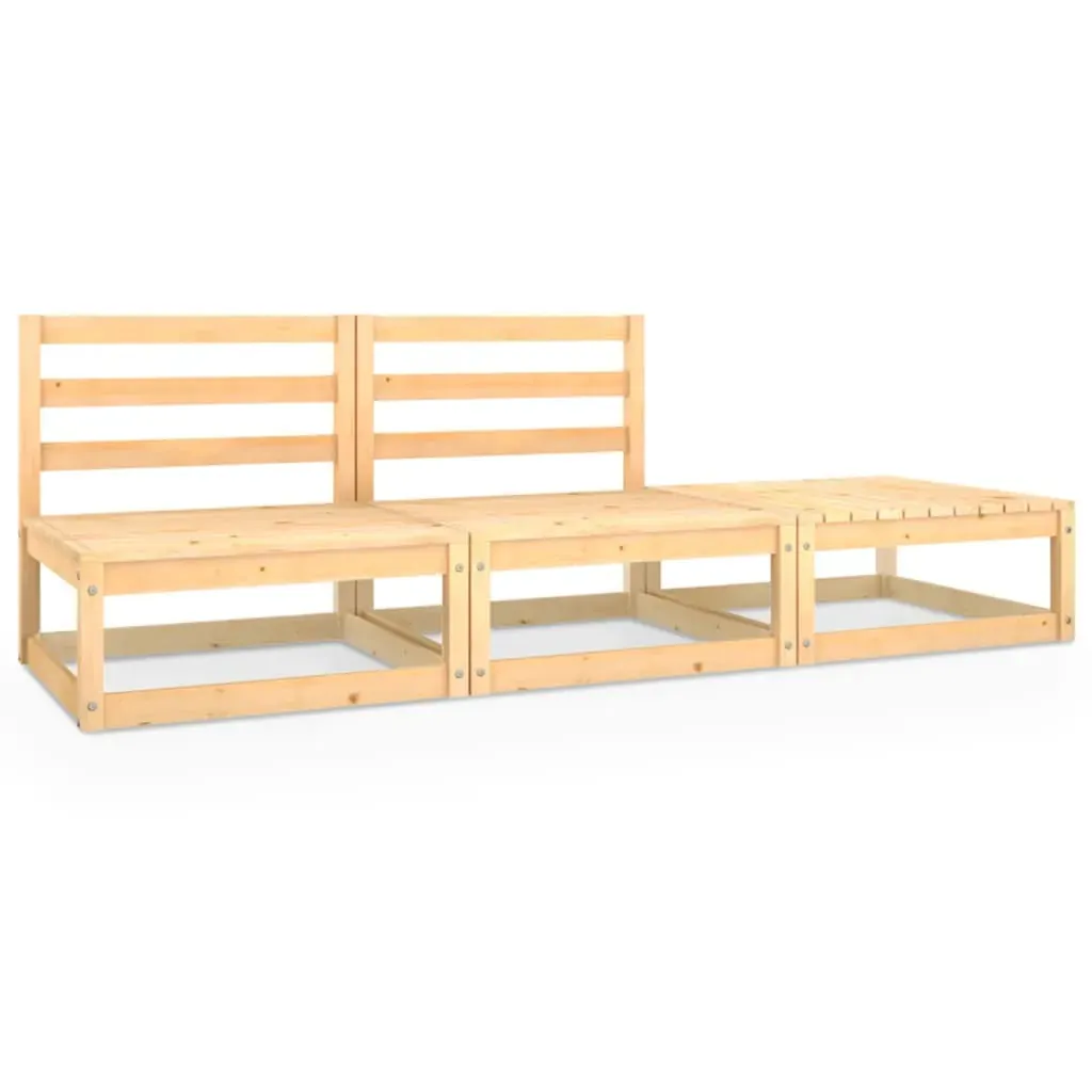 3 Piece Garden Lounge Set Solid Pinewood Price