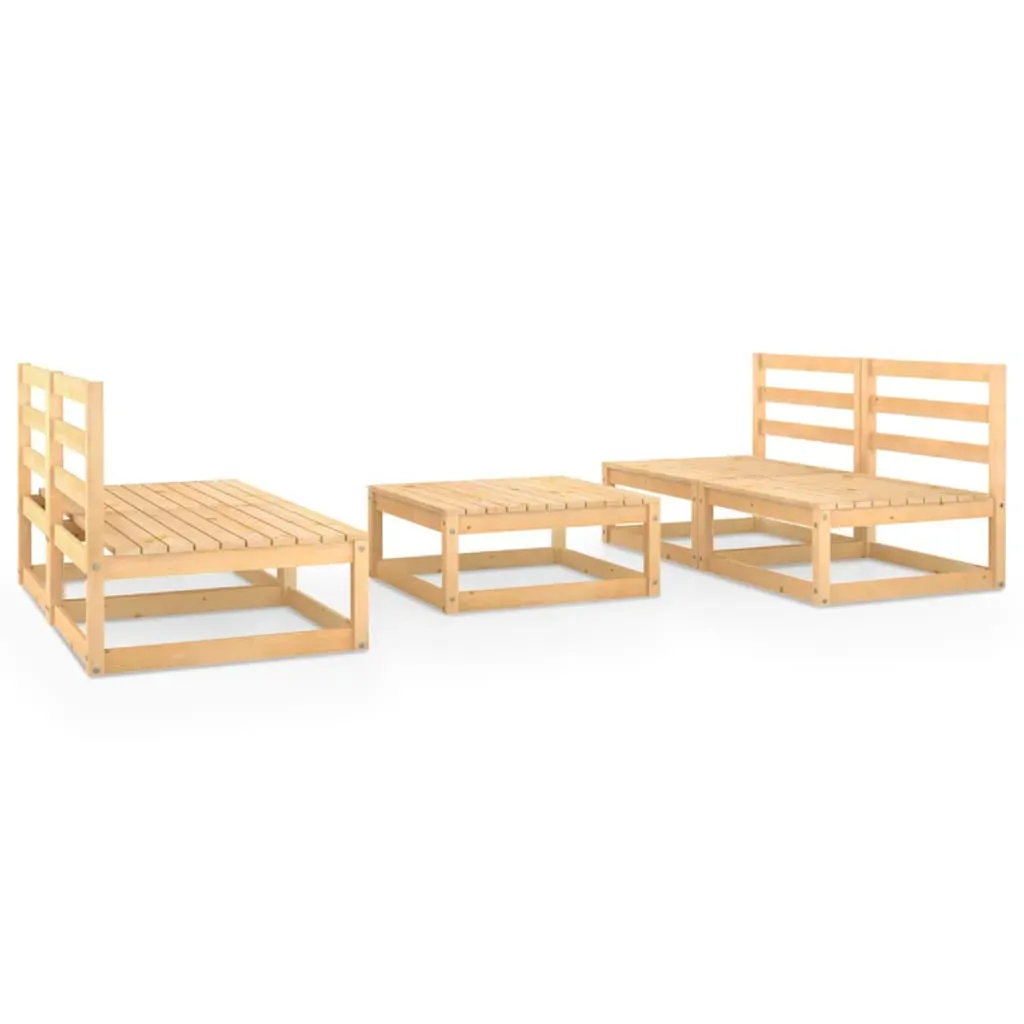 5 Piece Garden Lounge Set Solid Pinewood Price