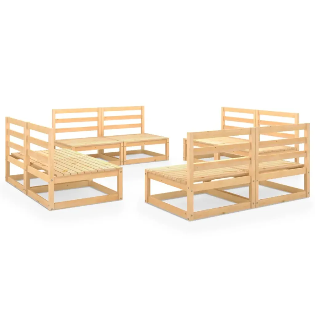 8 Piece Garden Lounge Set Solid Pinewood Price