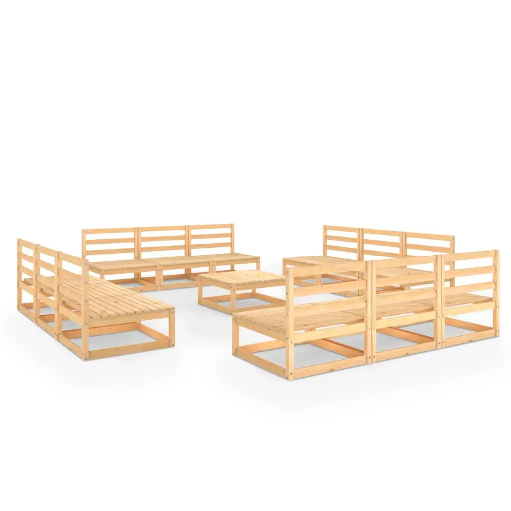 13 Piece Garden Lounge Set Solid Pinewood Price