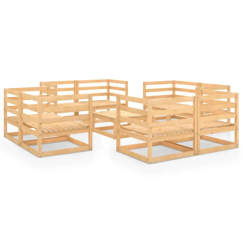 9 Piece Garden Lounge Set Solid Pinewood Price