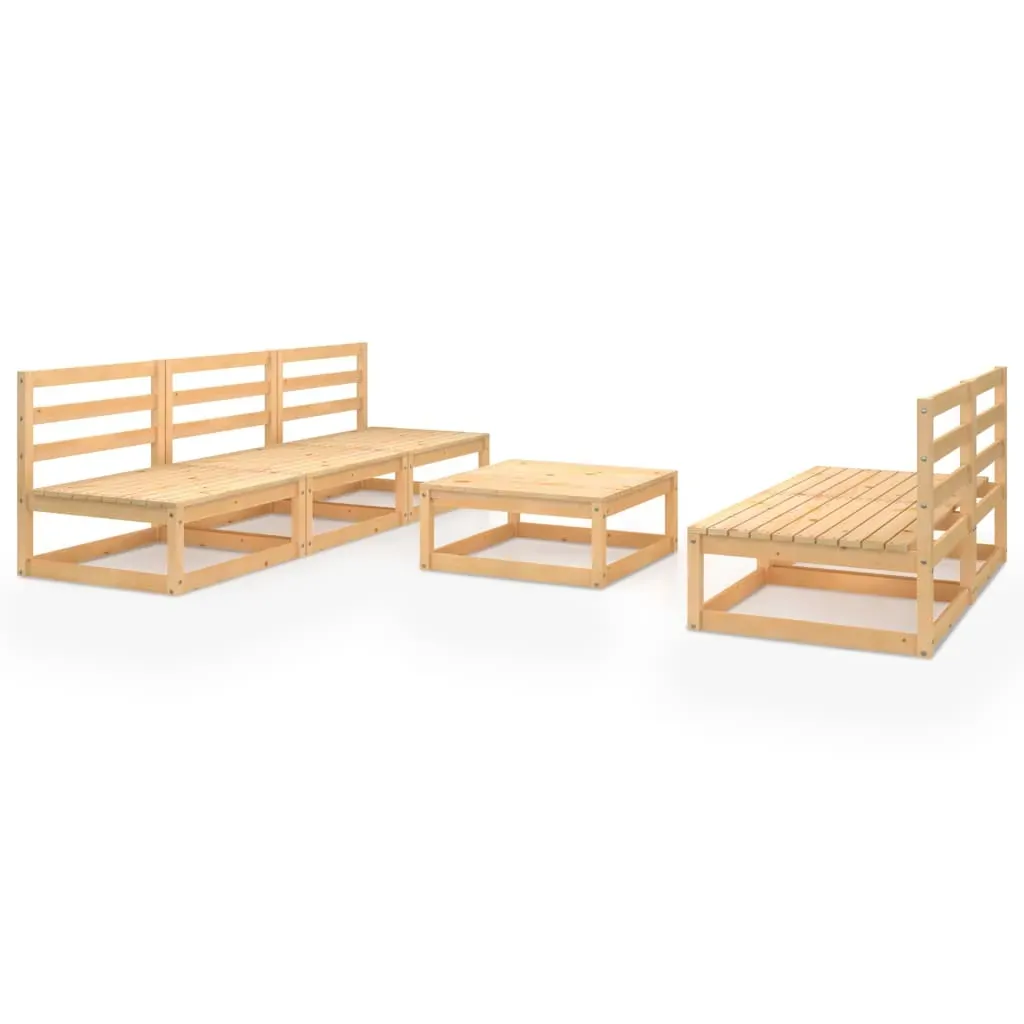 6 Piece Garden Lounge Set Solid Pinewood Price