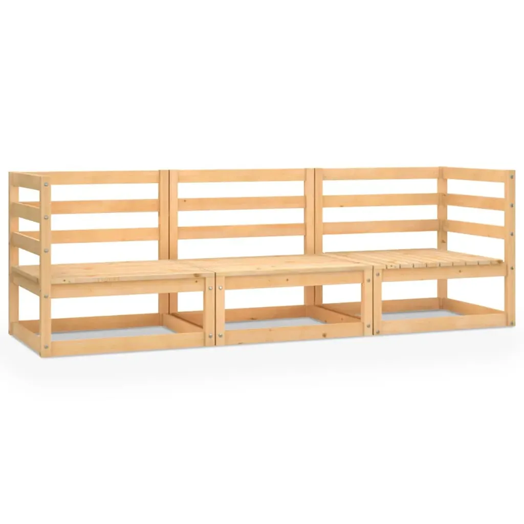Garden 3-Seater Sofa Solid Pinewood Price