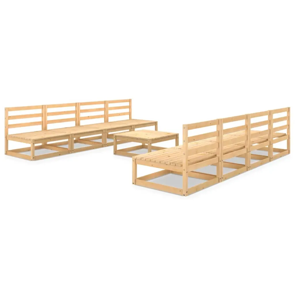 9 Piece Garden Lounge Set Solid Pinewood Price