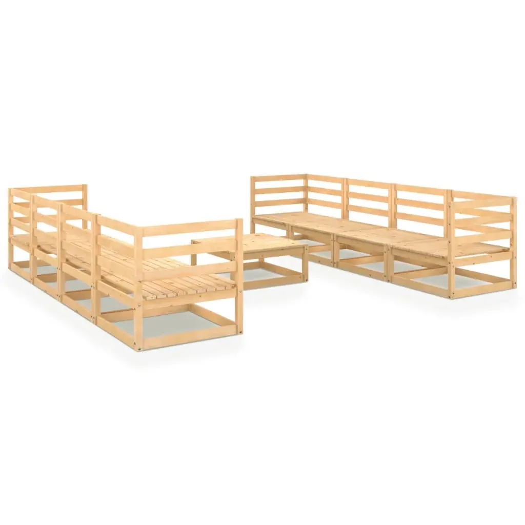 9 Piece Garden Lounge Set Solid Pinewood Price