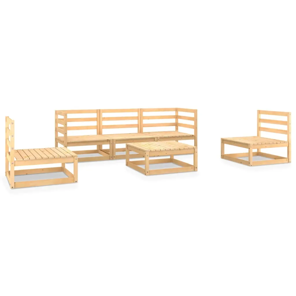 6 Piece Garden Lounge Set Solid Pinewood Price