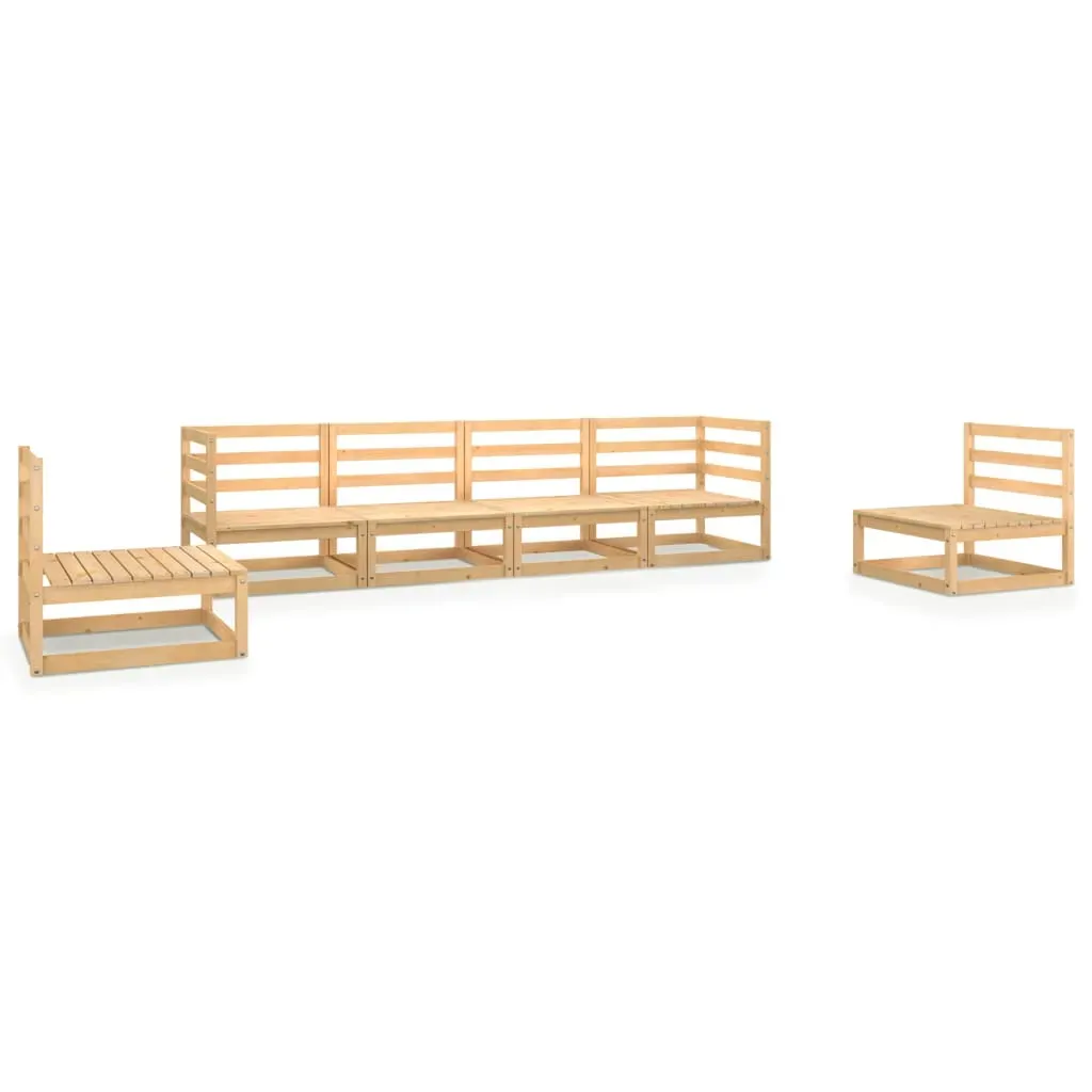6 Piece Garden Lounge Set Solid Pinewood Price