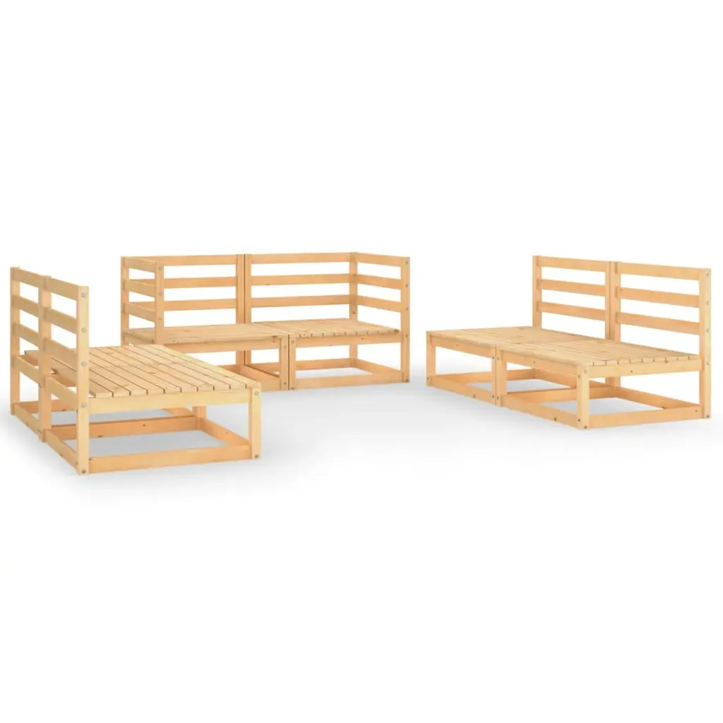 6 Piece Garden Lounge Set Solid Pinewood Price