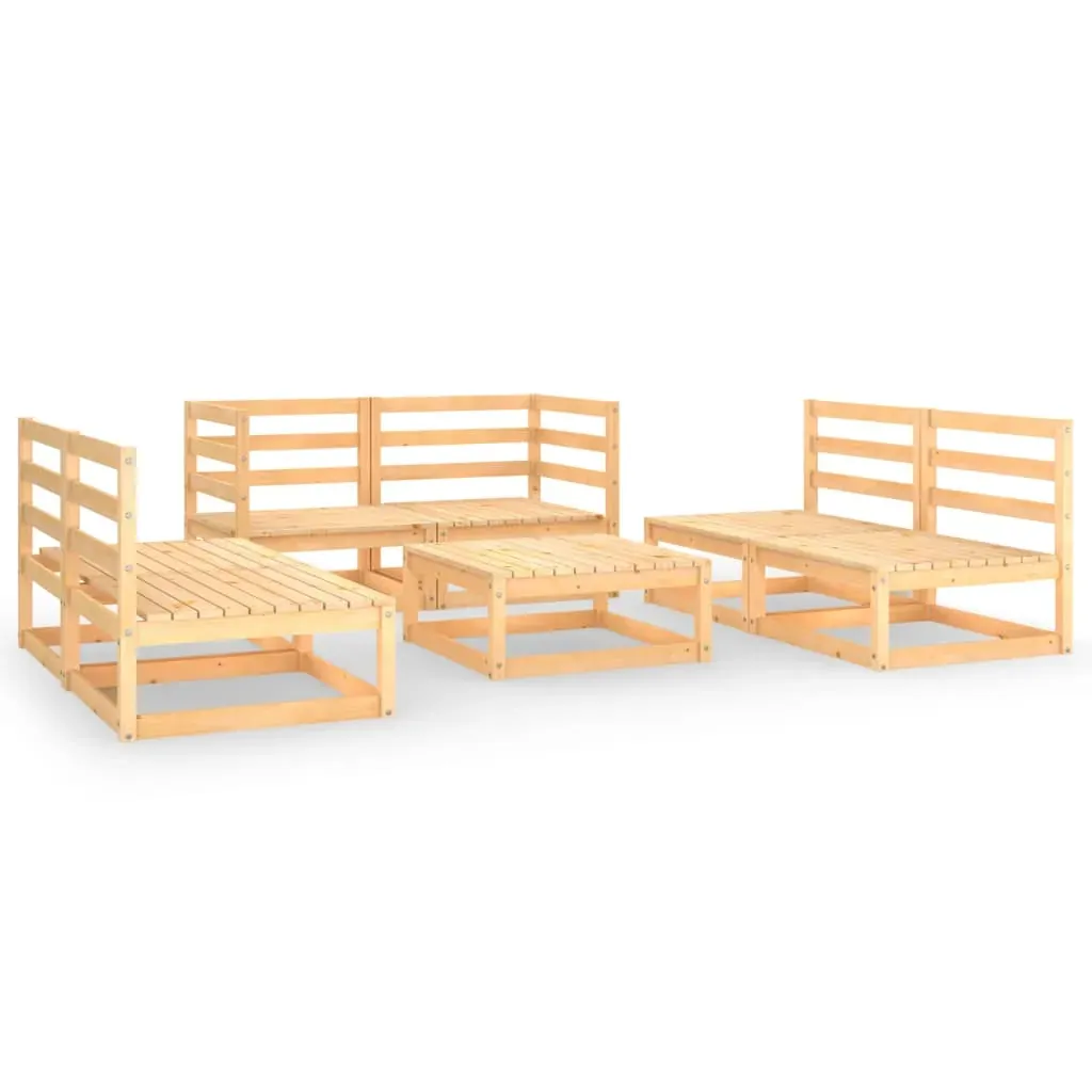 7 Piece Garden Lounge Set Solid Pinewood Price