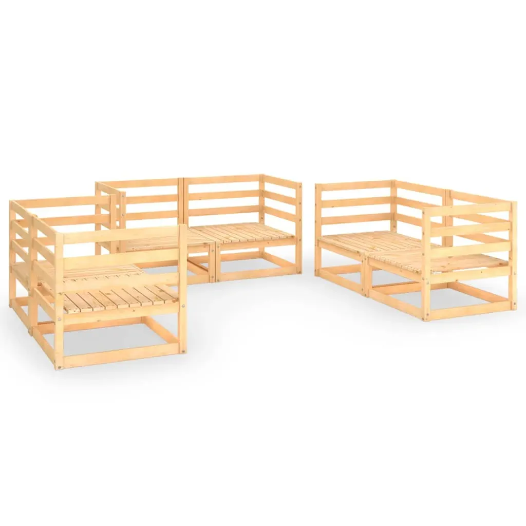 6 Piece Garden Lounge Set Solid Pinewood Price