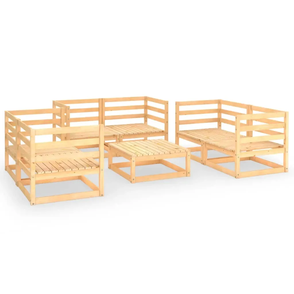 7 Piece Garden Lounge Set Solid Pinewood Price