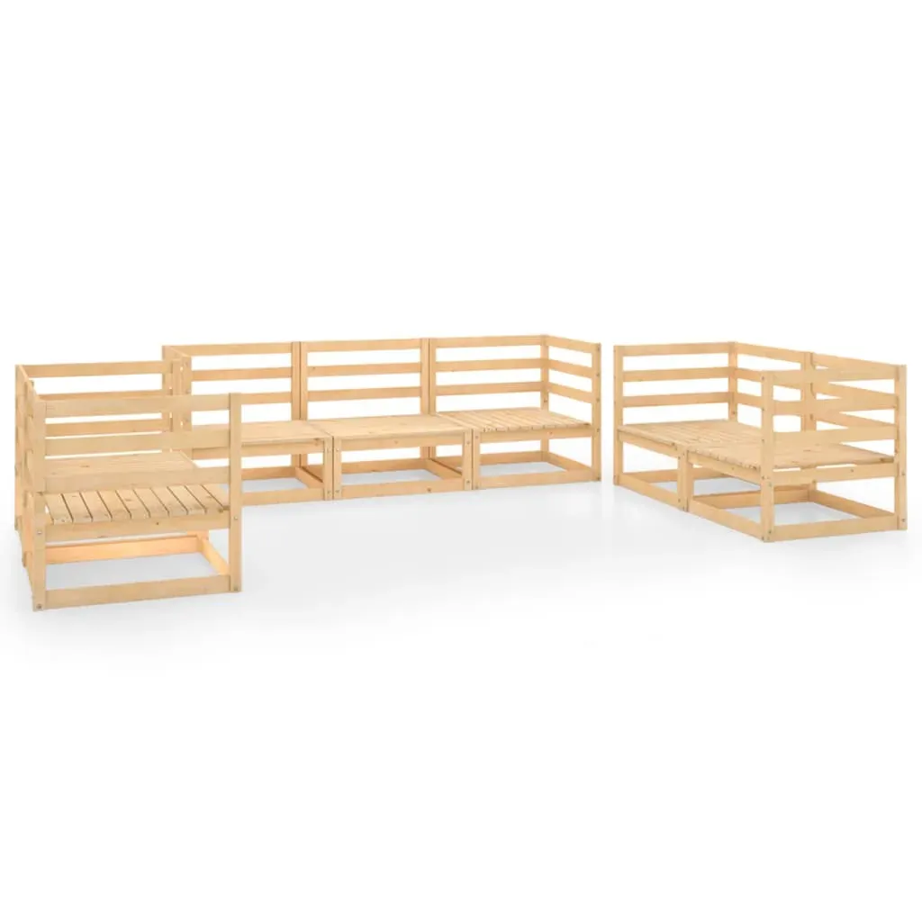 7 Piece Garden Lounge Set Solid Pinewood Price